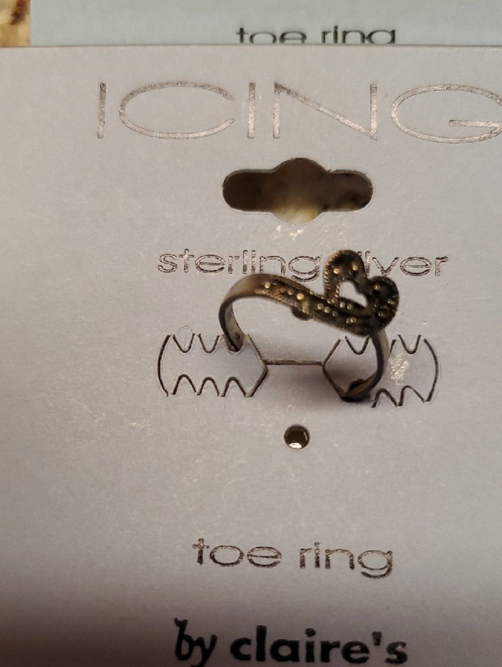 Lot of 4 Icing Sterling Silver Toe Ring Set - Picture 3 of 5